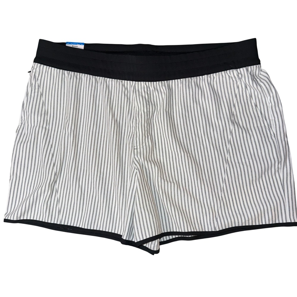 Columbia Sportswear Women's Active Pants White Stripe Drawstring Size XXL NWT‎